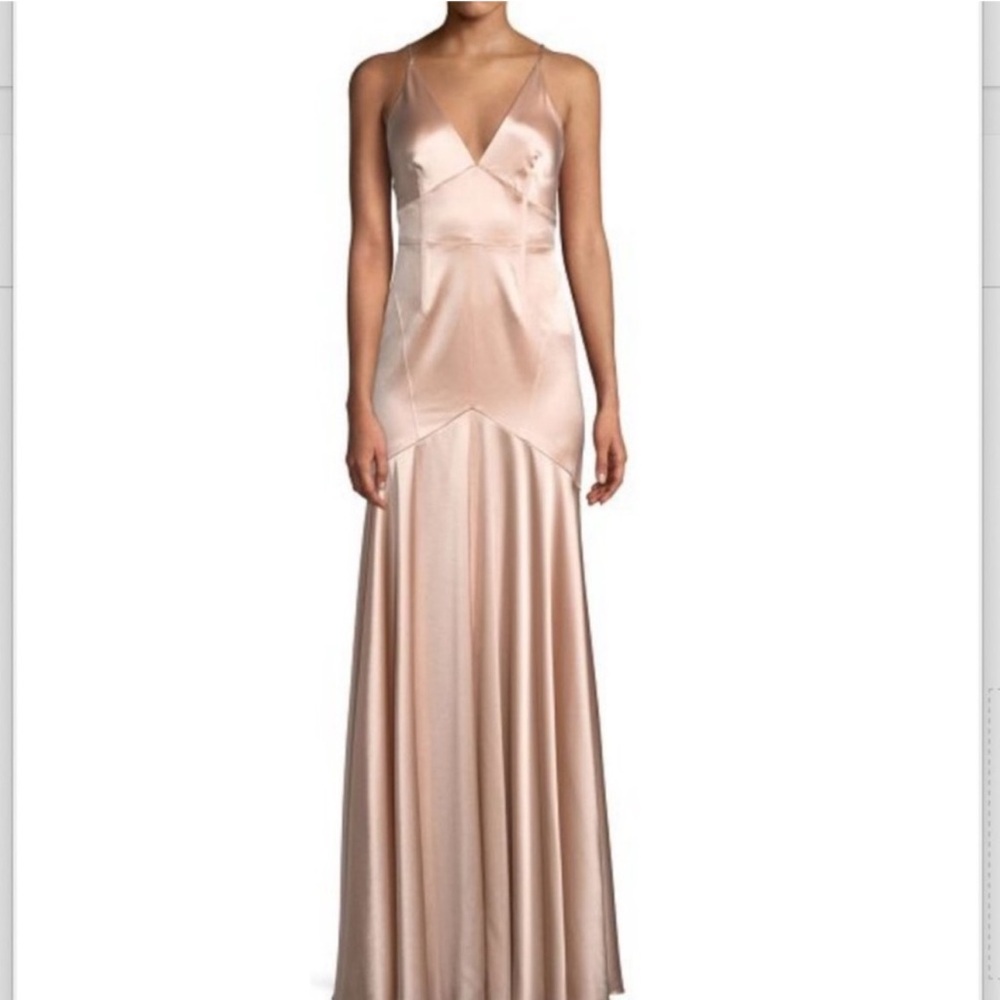 Jill Stuart Blush Satin Maxi Dress